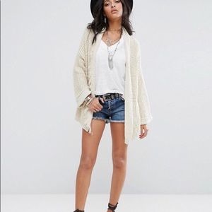 Freepeople textured knit cardigan sweater
